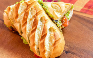 soft brioche baguette avocado panini | bakerly