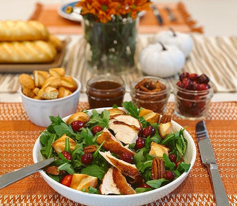 Thanksgiving leftover salad with soft brioche baguette croutons | bakerly
